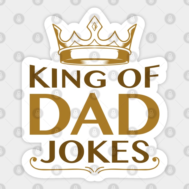 King Of Dad Jokes Sticker by LuckyFoxDesigns